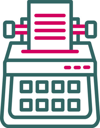 Typewriter Vector Icon Design