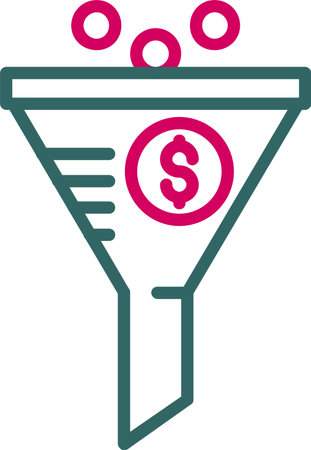 Sales Funnel Vector Icon Designのイラスト素材