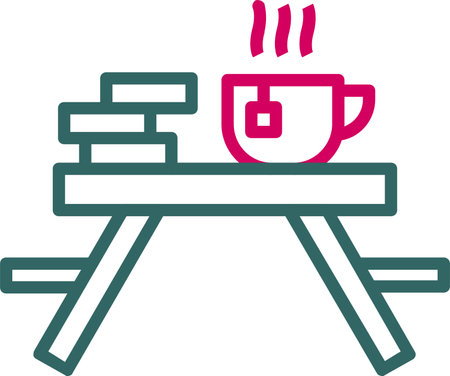 Picnic Table Vector Icon Designのイラスト素材