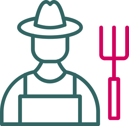 Farmer Vector Icon Designのイラスト素材