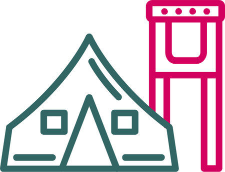 Militery Base Vector Icon Designのイラスト素材