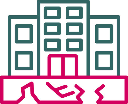 Earthquake Vector Icon Designのイラスト素材