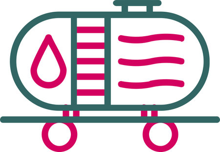 Oil Tanker Vector Icon Designのイラスト素材
