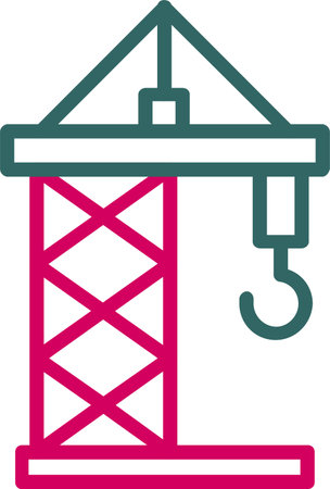 Crane Vector Icon Designのイラスト素材