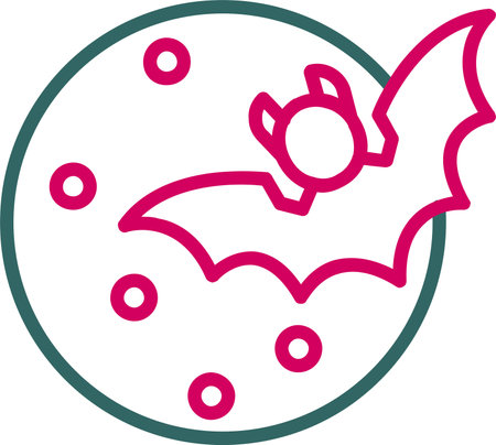 Halloween Moon Vector Icon Designのイラスト素材