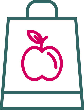 Food Bag Vector Icon Designのイラスト素材