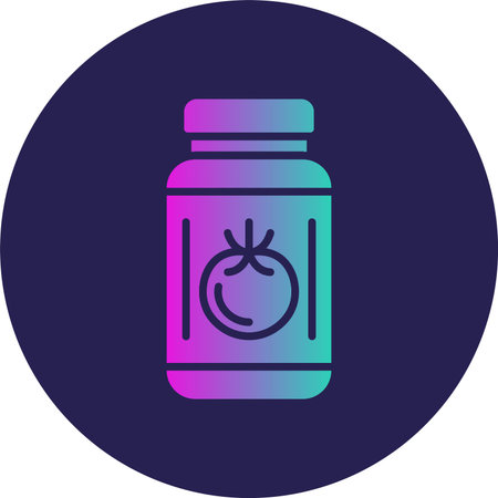 Jam Glyph Circle Gradient Iconのイラスト素材