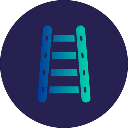 Ladder Glyph Circle Gradient Iconのイラスト素材