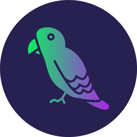 Bird Glyph Circle Gradient Icon