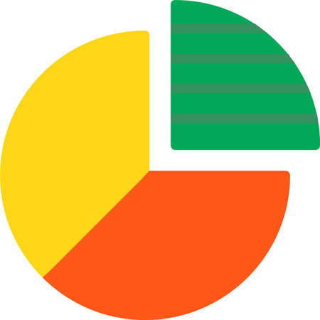 Pie Chart Vector Icon Designのイラスト素材