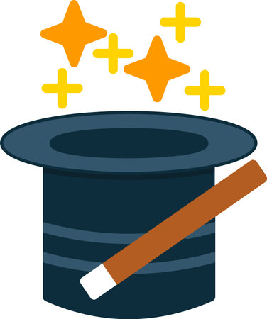 Magic Hat Vector Icon Designのイラスト素材