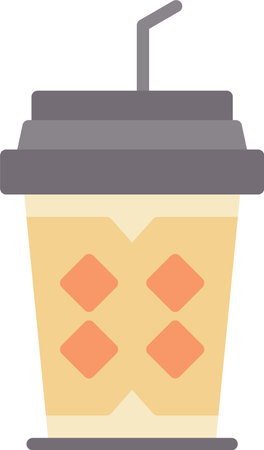 Cold Coffee Vector Icon Designのイラスト素材