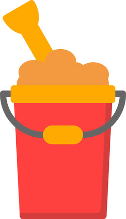 Sand Bucket Vector Icon Designのイラスト素材