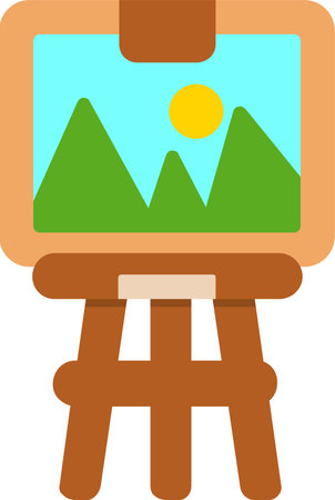 Easel Vector Icon Designのイラスト素材