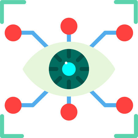 Cyber Eye Vector Icon Designのイラスト素材
