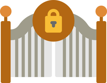 Gate Close Vector Icon Designのイラスト素材