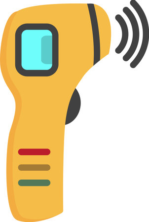 Thermometer Gun Vector Icon Designのイラスト素材