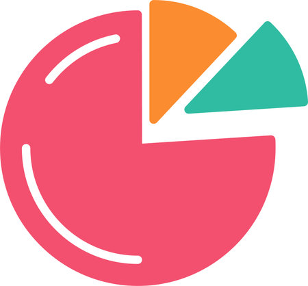 Pie Chart Vector Icon Designのイラスト素材