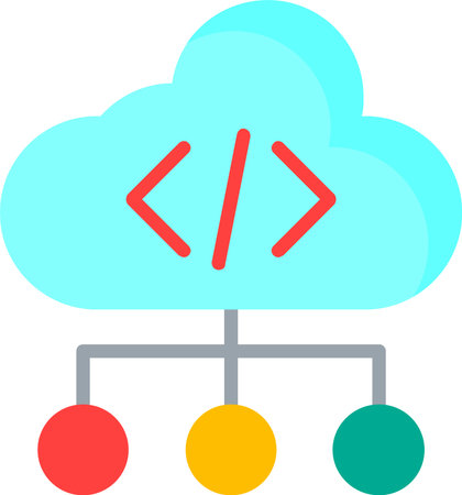 Cloud Coding Vector Icon Designのイラスト素材