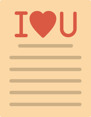 I Love You Vector Icon Designのイラスト素材