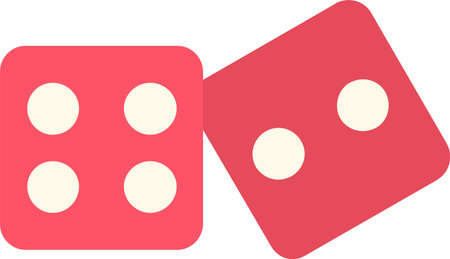 Dice Vector Icon Designのイラスト素材
