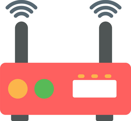 Wireless Router Vector Icon Designのイラスト素材