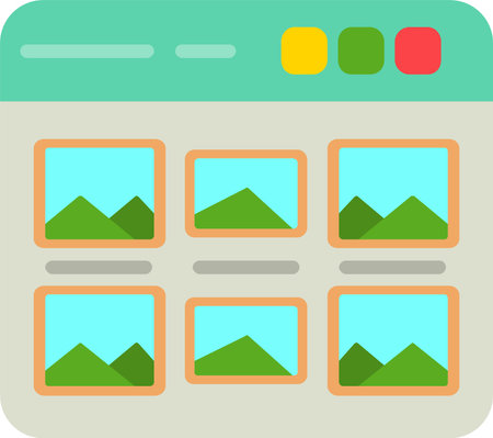 Gallery Vector Icon Designのイラスト素材