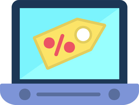 Online Discount Flat Icon Designのイラスト素材