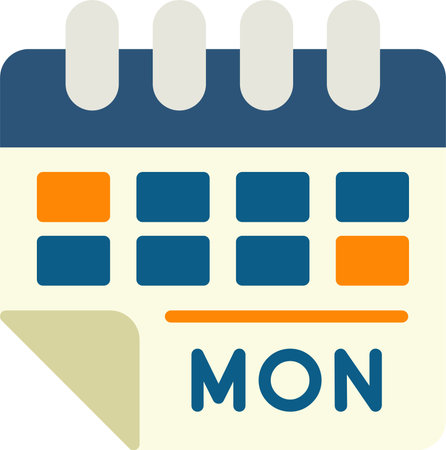 Monday Flat Icon Designのイラスト素材