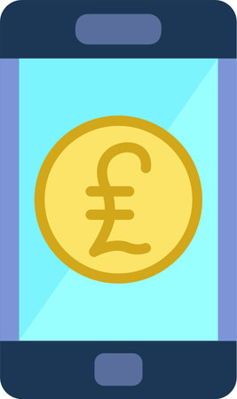 Pound Flat Icon Designのイラスト素材