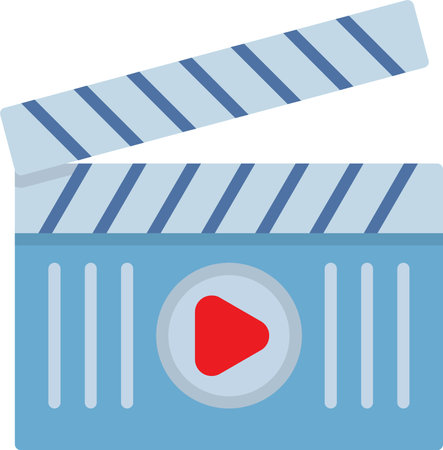 Clapperboard Flat Icon Designのイラスト素材