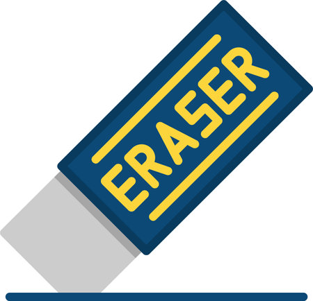 Eraser Flat Icon Designのイラスト素材