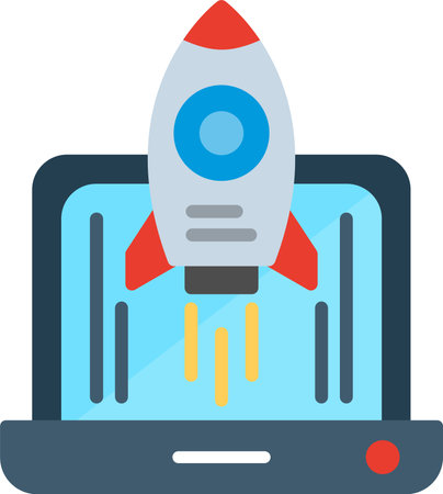 Start Up Flat Icon Designのイラスト素材