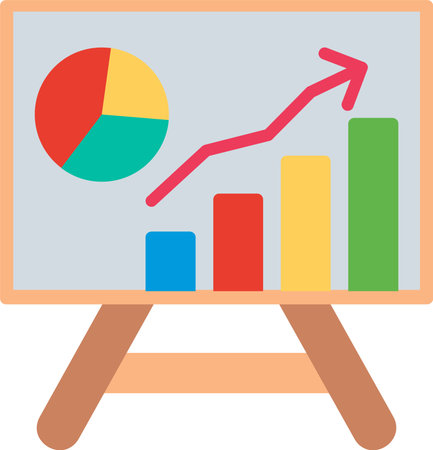 Data Visualization Flat Icon Designのイラスト素材