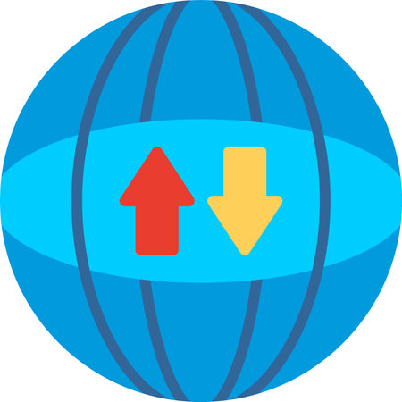 Global Online Flat Icon Designのイラスト素材