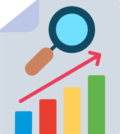 Market Research Flat Icon Designのイラスト素材