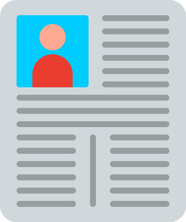 CV Flat Icon Design