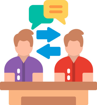 Conversation Flat Vector Icon Designのイラスト素材