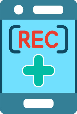 Record Flat Icon Designのイラスト素材