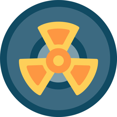 Radiation Flat Icon Designのイラスト素材