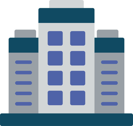 Condominium Flat Icon Designのイラスト素材