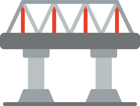 Bridge Flat Icon Designのイラスト素材