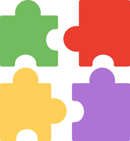 Puzzle Flat Icon Designのイラスト素材