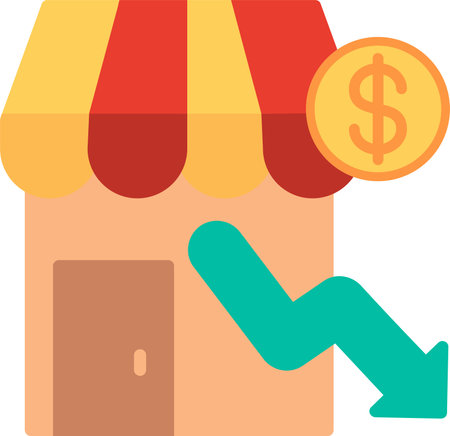Shop Flat Icon Designのイラスト素材