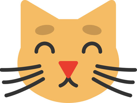 Cat Flat Icon Designのイラスト素材