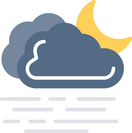 Fog Flat Icon Designのイラスト素材