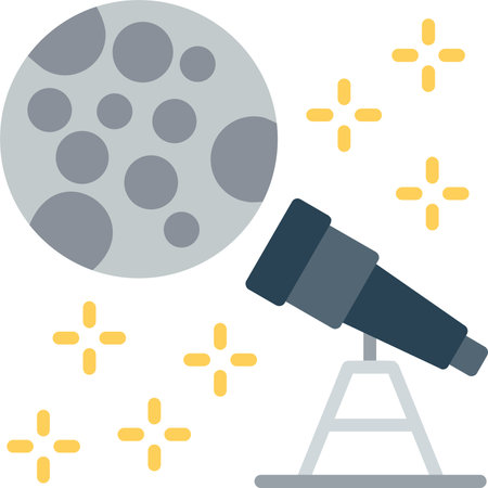 Astronomy Flat Vector Icon Designのイラスト素材
