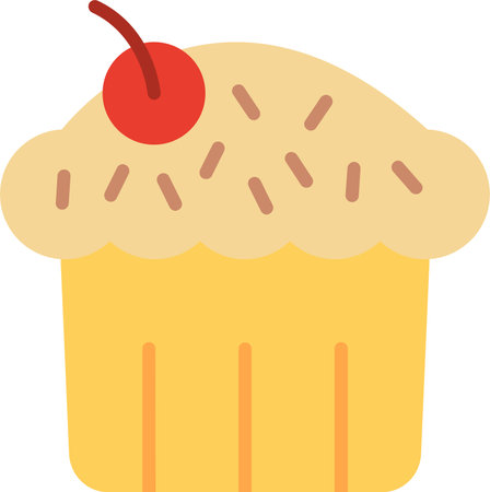 Cupcake Flat Icon Design