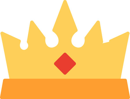 Crown Flat Icon Designのイラスト素材