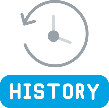 Histroy Flat Icon Designのイラスト素材